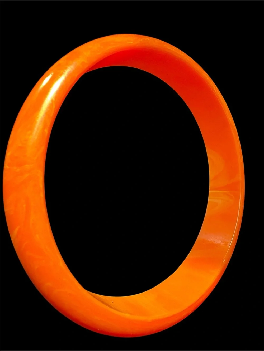 Orange Tangerine Bakelite Bangle Bracelet